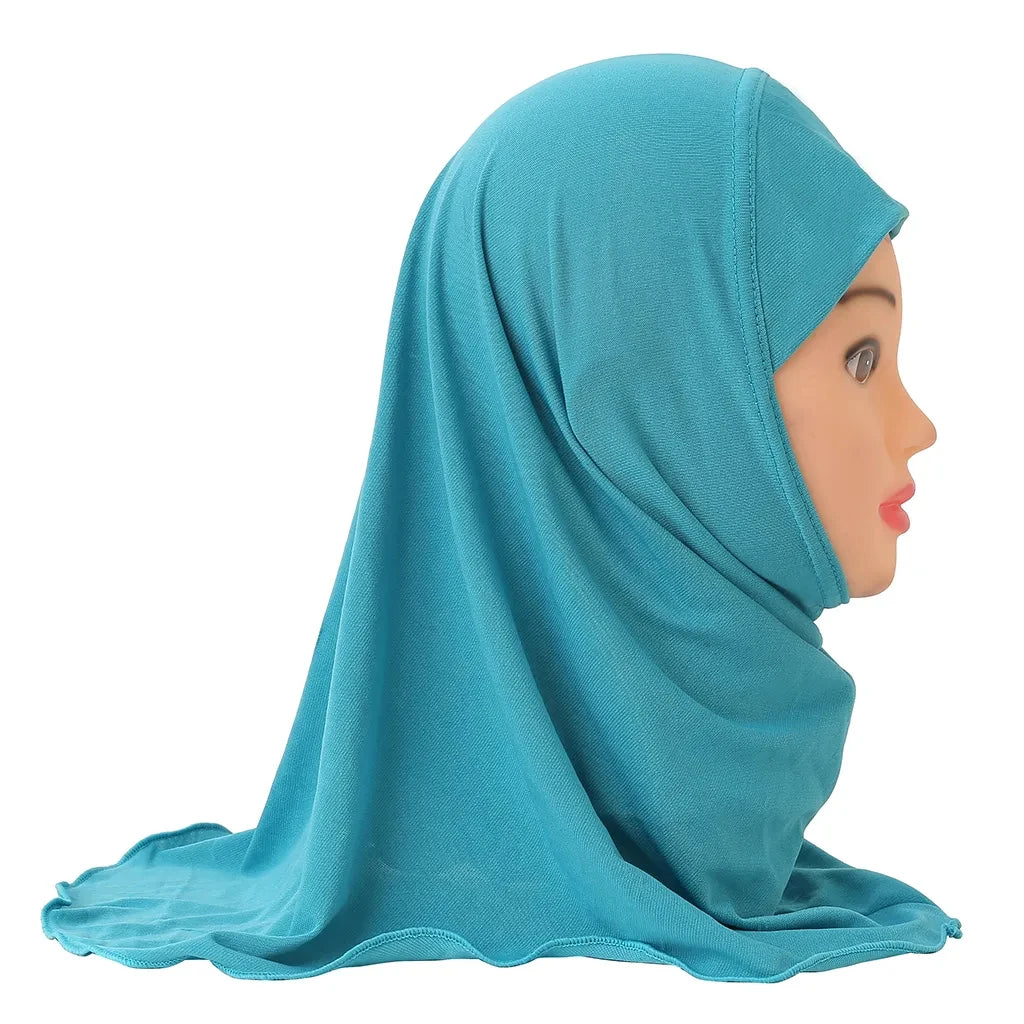 Muslimische Hijabs für Kinder Mädchen 7 bis 12 Jahre alt Islamischer Schal Schals Weiches Stretch Mädchen Kinder Hijabs