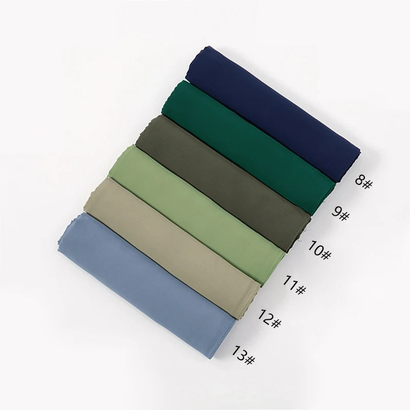Hijab Premium Chiffon Muslim Hijabs Schal für Frauen Kopftuch Islam Turban